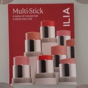 ILIA Multi-Stick Blush Cheeks + Lips card whisper tenderly dear ruby in the mood